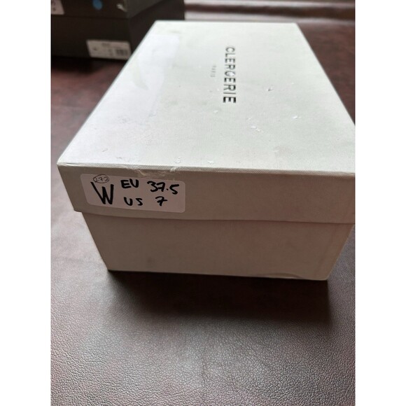 Clergerie Paris Women’s Slip On Heel Snake Print Size 7 New Black Leather - Picture 10 of 10